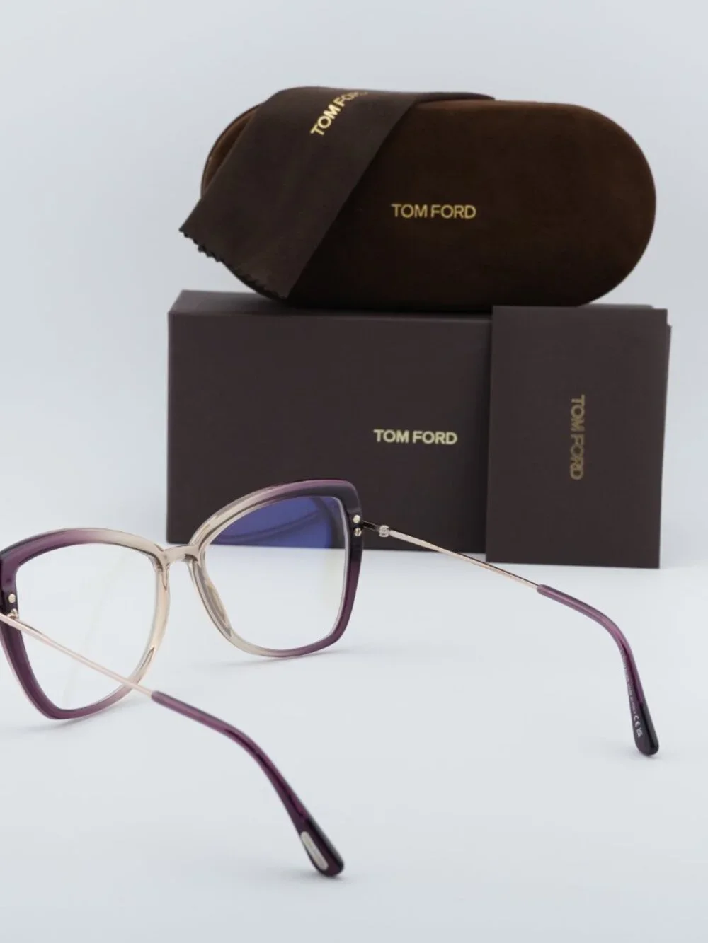 Tom Ford FT5882-B 083 Butterfly Eyeglasses 55mm - Violet/Blue Light Block - Picture 9 of 9